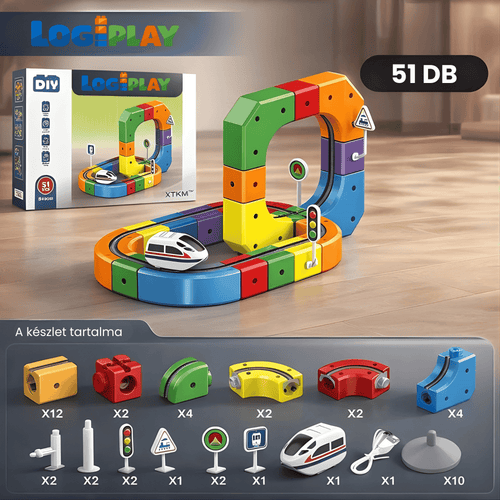 Logiplay STEM Fejlesztő Vonatpálya